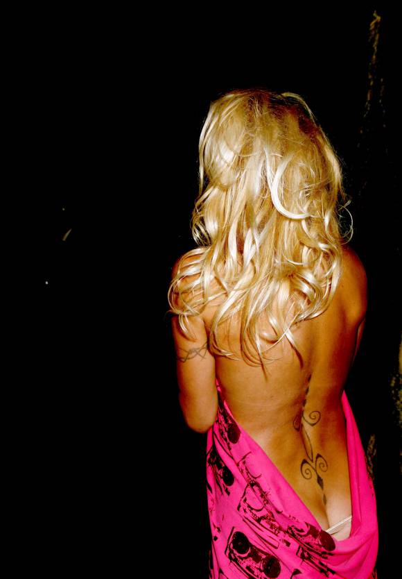 celebrity tattoos tramp stamp violin